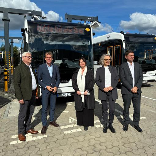 Presseinformation der KVG zur heutigen Einweihung der Ladeinfrastruktur auf dem Betriebshof Diedrichstraße